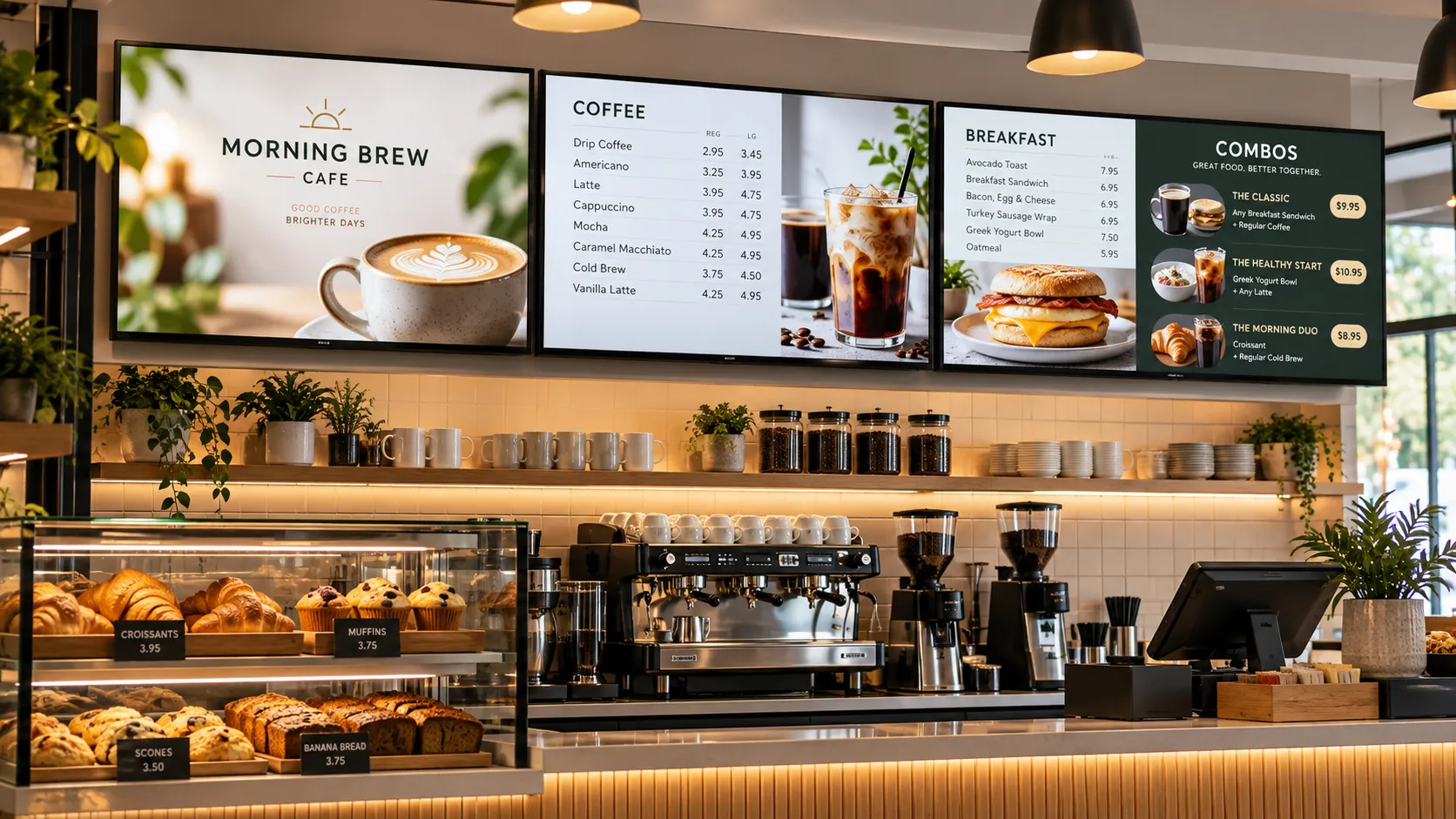 Digital menu service example