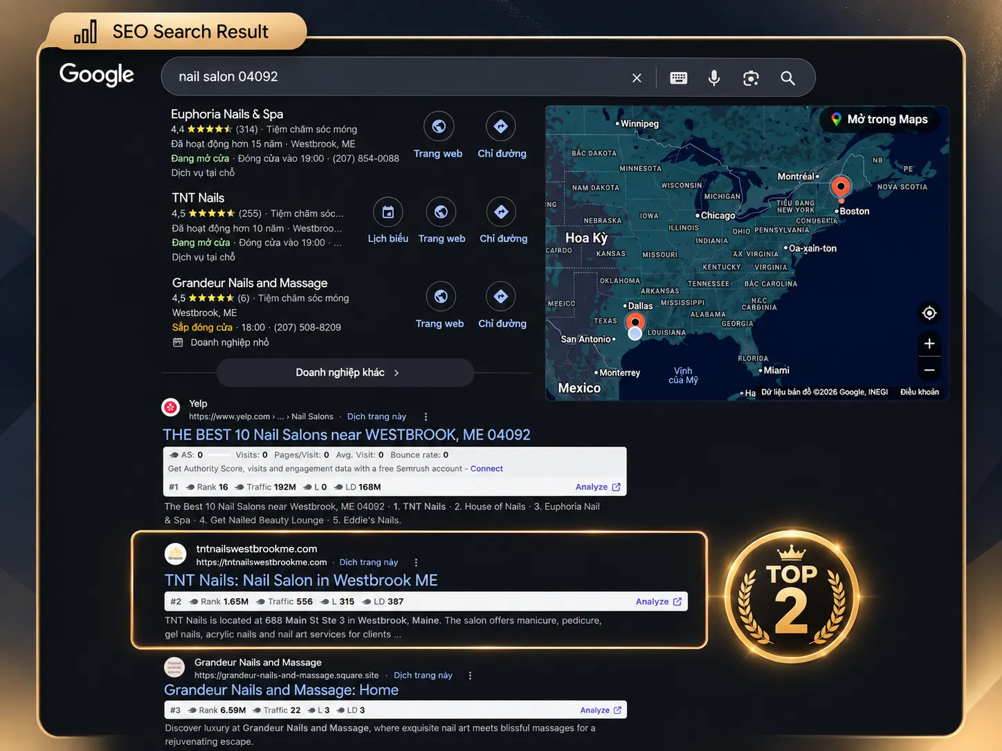 SEO Search service example