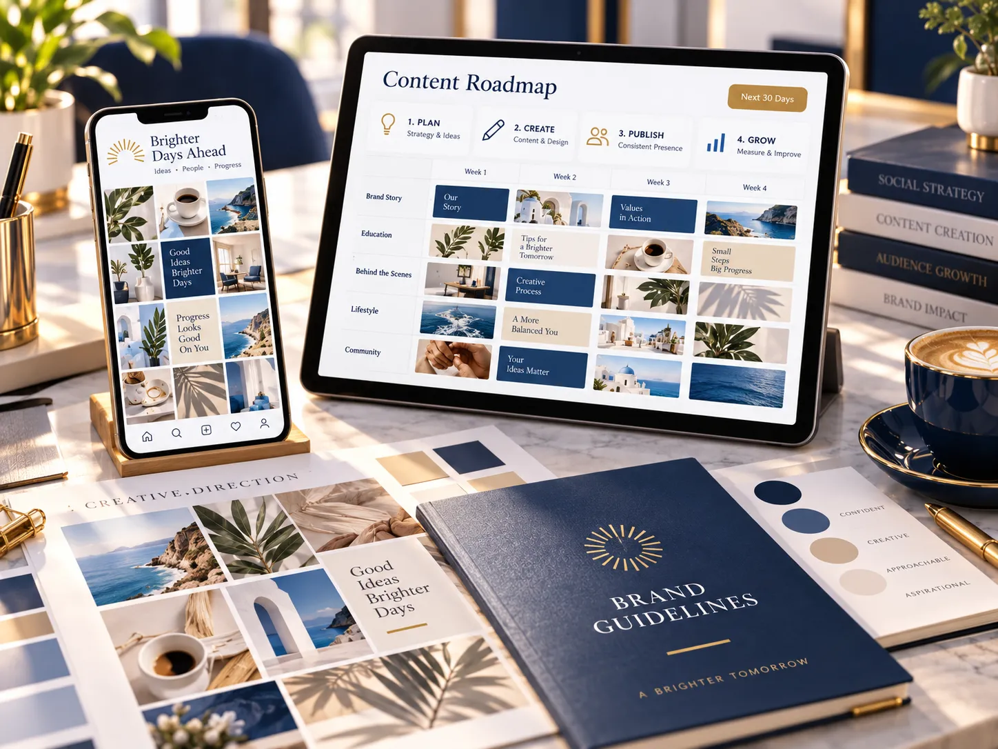 Illustrative social media content design example
