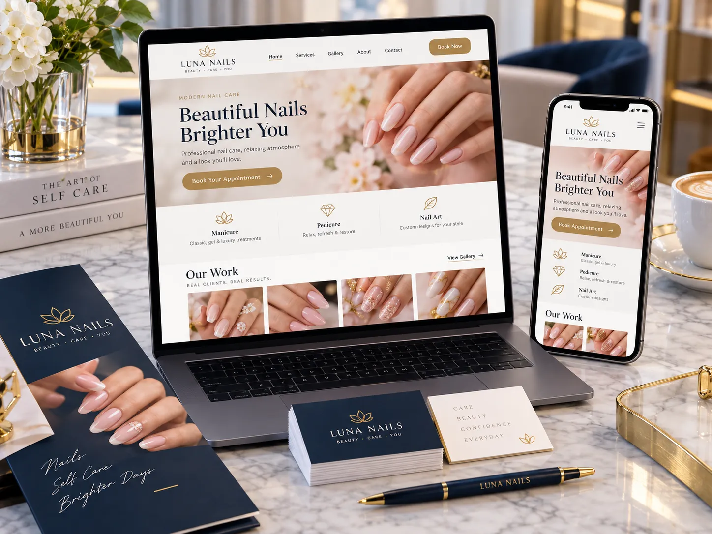 Local business website design presentation