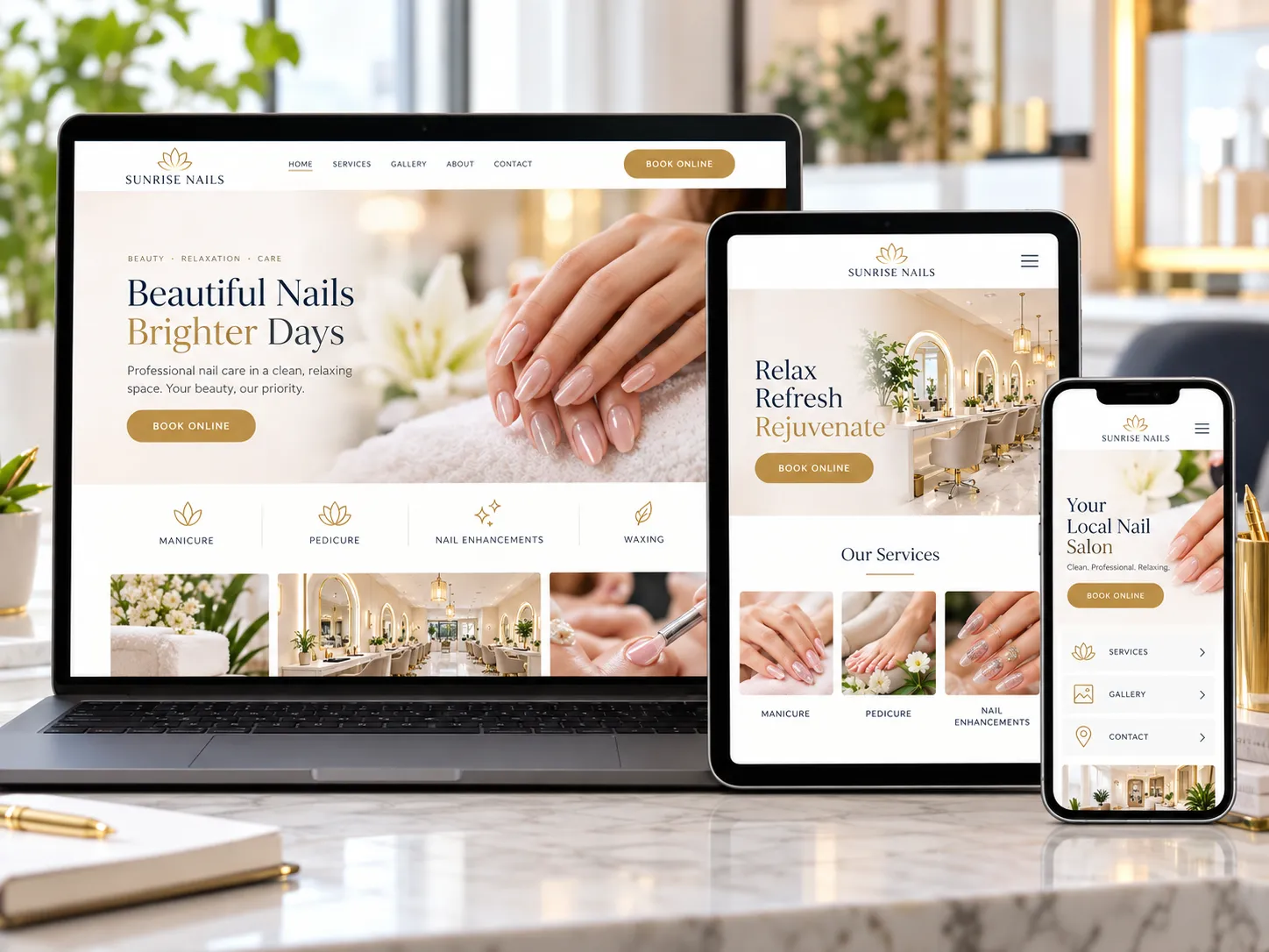 Responsive website showcase example