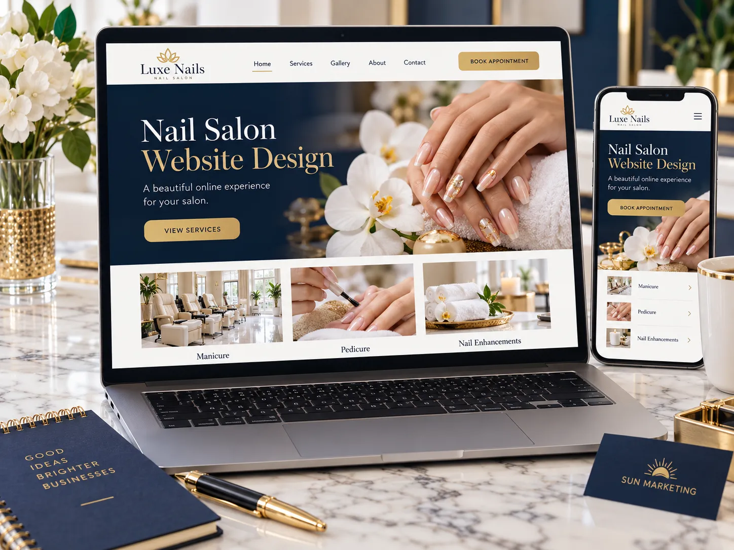 Website planning and responsive design example