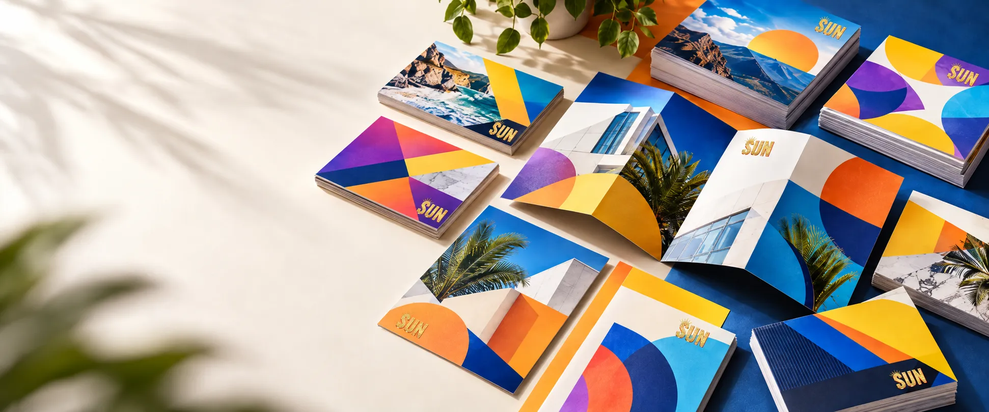 Printed flyers, postcards and brochures